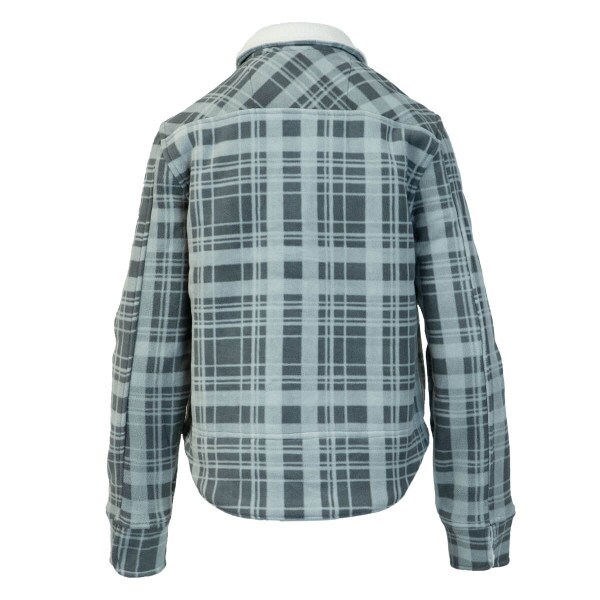 Women's Plaid Jacket Wrangler Polar-Fleece Charcoal